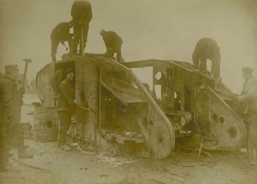 a-wreck-of-a-british-wwi-tank